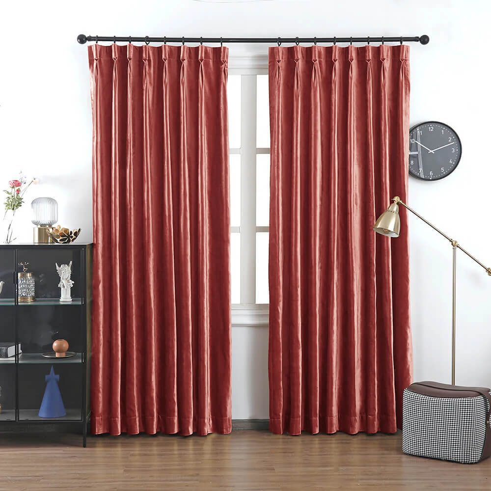 Kelly Velvet Pile Essence Curtains & Drapes Pleated - VeilVeil
