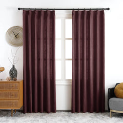 Maya Linen Curtains & Drapes Soft Top - VeilVeil