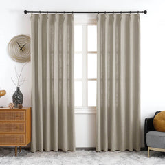 Maya Linen Curtains & Drapes Soft Top - VeilVeil