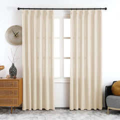 Maya Linen Curtains & Drapes Soft Top - VeilVeil