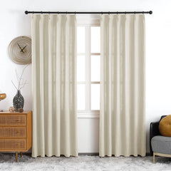 Maya Linen Curtains & Drapes Soft Top - VeilVeil