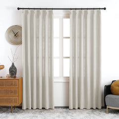 Maya Linen Curtains & Drapes Soft Top - VeilVeil