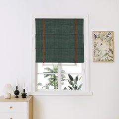 Maya Linen Plain Fold Roman Shades