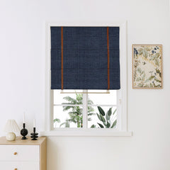 Maya Linen Plain Fold Roman Shades