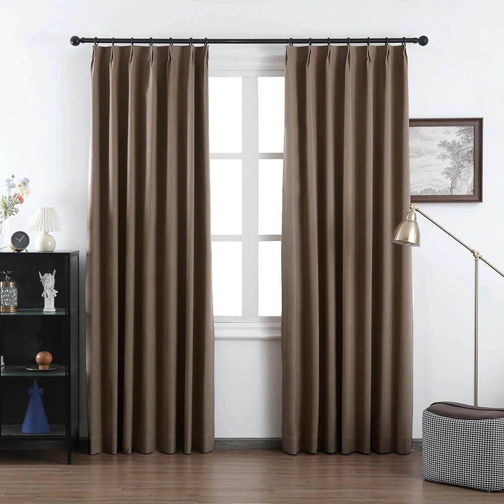 Grace Textured 100% Blackout Elegance Curtains & Drapes Soft Top - VeilVeil