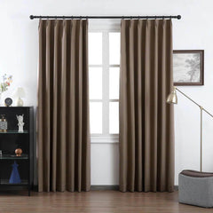 Grace Textured 100% Blackout Elegance Curtains & Drapes Soft Top - VeilVeil