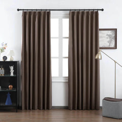 Grace Textured 100% Blackout Elegance Curtains & Drapes Soft Top - VeilVeil