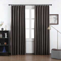 Grace Textured 100% Blackout Elegance Curtains & Drapes Soft Top - VeilVeil
