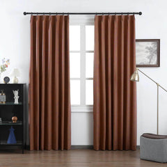 Grace Textured 100% Blackout Elegance Curtains & Drapes Soft Top - VeilVeil