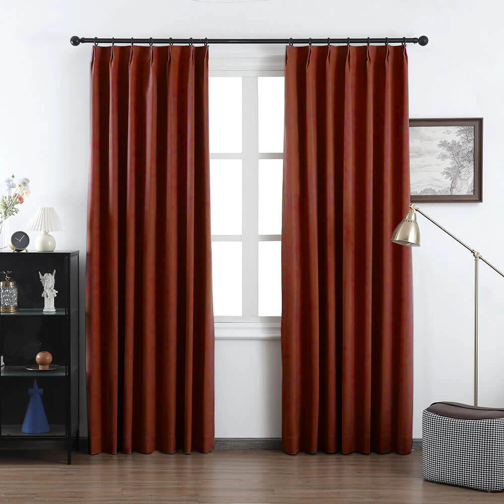 Grace Textured 100% Blackout Elegance Curtains & Drapes Soft Top - VeilVeil