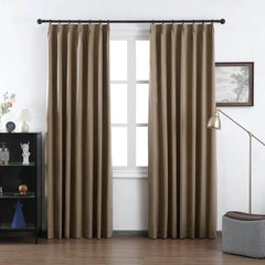 Grace Textured 100% Blackout Elegance Curtains & Drapes Soft Top - VeilVeil