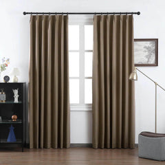 Grace Textured 100% Blackout Elegance Curtains & Drapes Soft Top - VeilVeil
