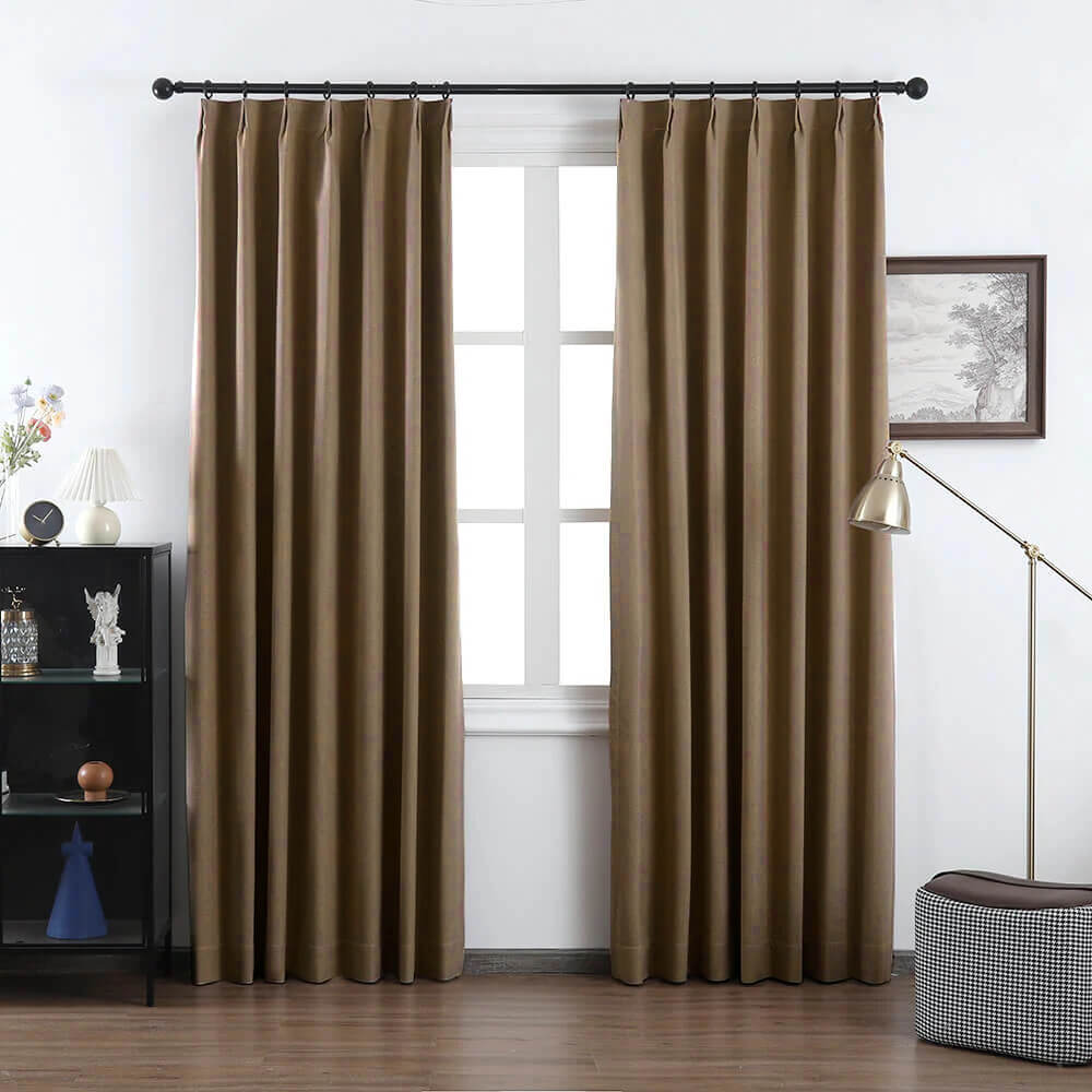 Grace Textured 100% Blackout Elegance Curtains & Drapes Soft Top - VeilVeil