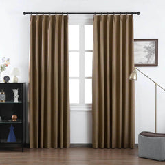 Grace Textured 100% Blackout Elegance Curtains & Drapes Soft Top - VeilVeil