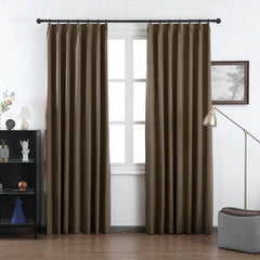 Grace Textured 100% Blackout Elegance Curtains & Drapes Soft Top - VeilVeil