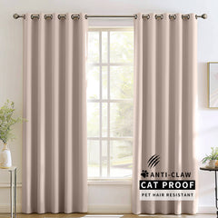 Madison Pet-Friendly Cotton-Poly Blend Curtains & Drapes Pleated
