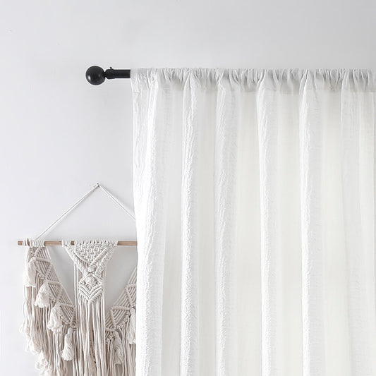Luna Linen Sheer Serenity Curtains & Drapes Soft Top - VeilVeil