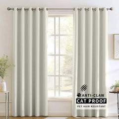 Madison Pet-Friendly Cotton-Poly Blend Curtains & Drapes Pleated