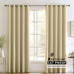 Madison Pet-Friendly Cotton-Poly Blend Curtains & Drapes Pleated