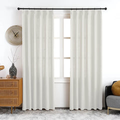 Olivia 100% Linen Curtains & Drapes Pleated - VeilVeil