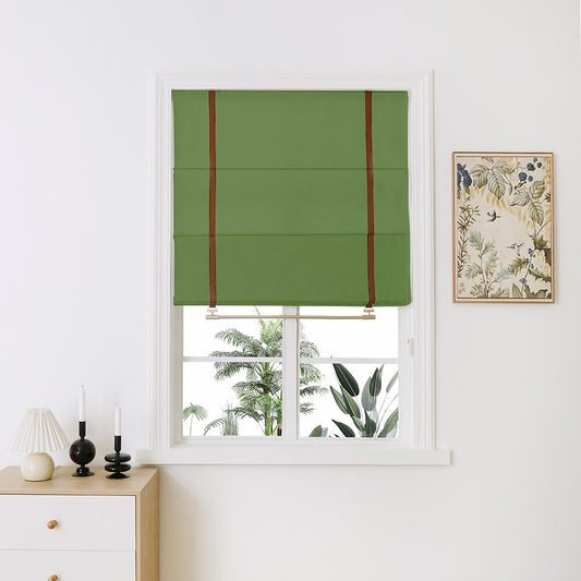 Madison Cotton-Poly Blend Plain Fold Roman Shades - VeilVeil