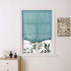 Madison Cotton-Poly Blend Relaxed Roman Shades - VeilVeil
