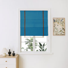 Madison Cotton-Poly Blend Plain Fold Roman Shades - VeilVeil