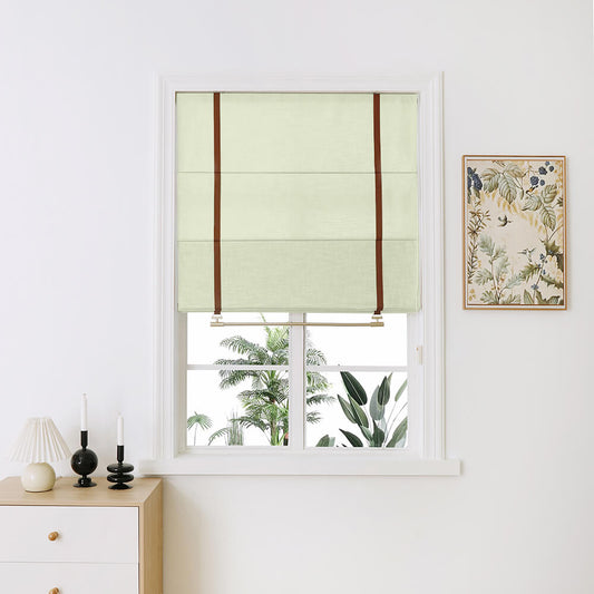 Madison Cotton-Poly Blend Plain Fold Roman Shades - VeilVeil