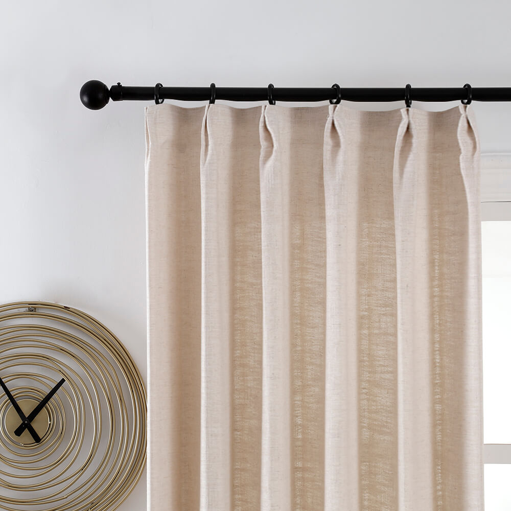 Lena Linen Blend Curtains & Drapes Pleated - VeilVeil
