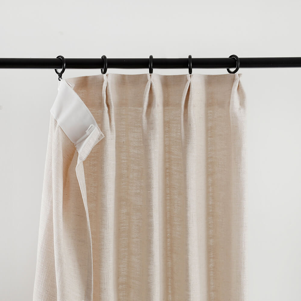 Lena Linen Blend Curtains & Drapes Pleated - VeilVeil