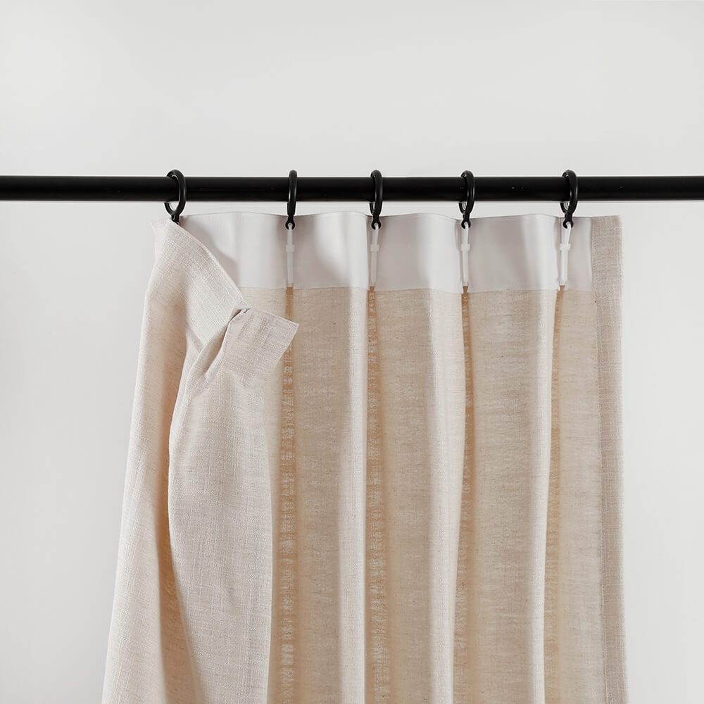 Lena Linen Blend Curtains & Drapes Pleated - VeilVeil