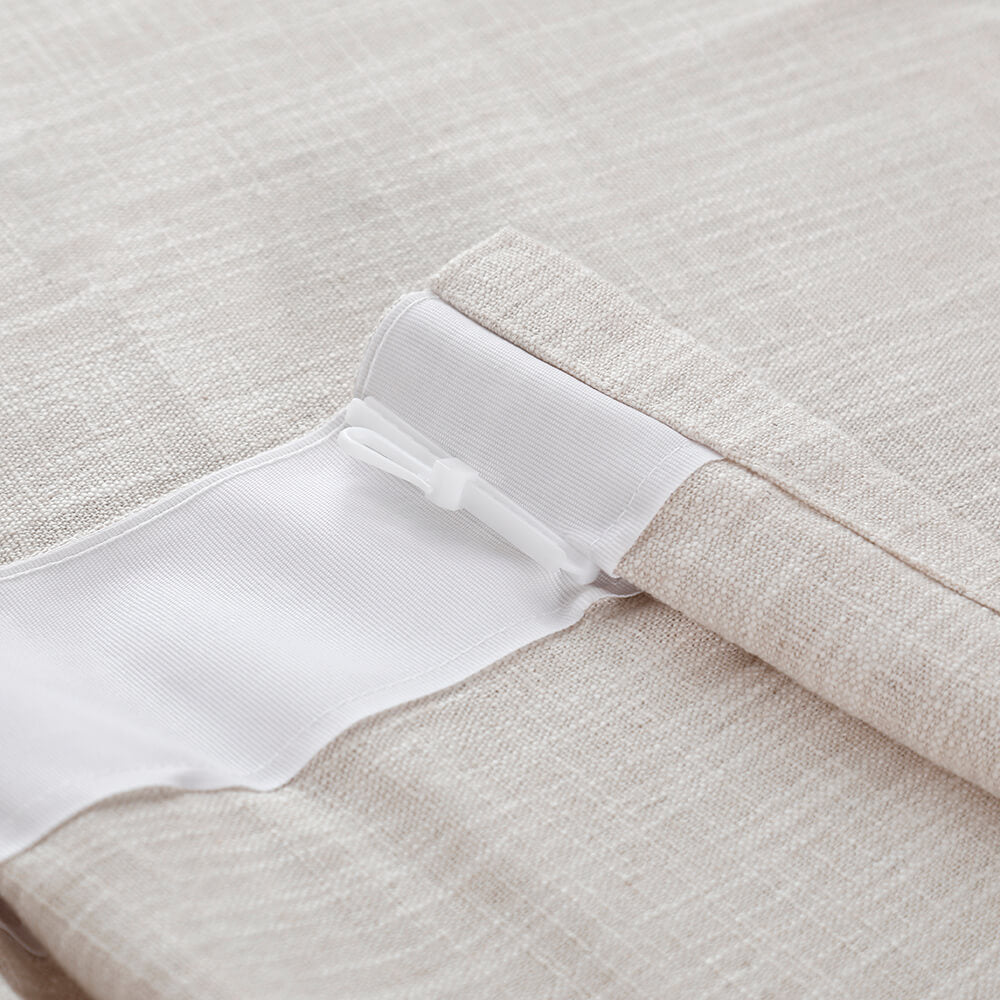 Lena Linen Blend Curtains & Drapes Pleated - VeilVeil
