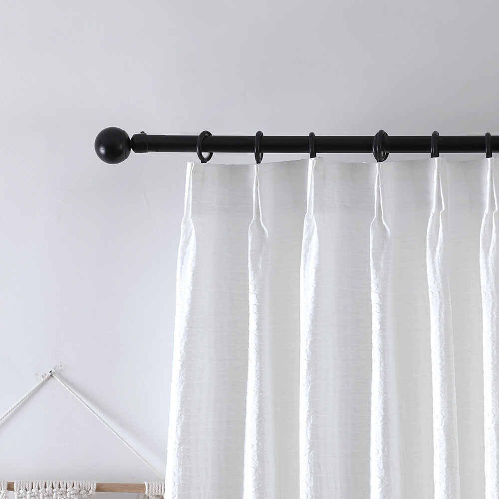 Ava Linen Sheer Curtain & Drapery Pleated - VeilVeil