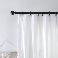 Ava Linen Sheer Curtain & Drapery Pleated - VeilVeil