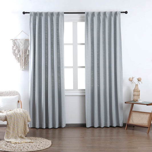 Madison Cotton-Poly Blend Curtains & Drapes Pleated - VeilVeil