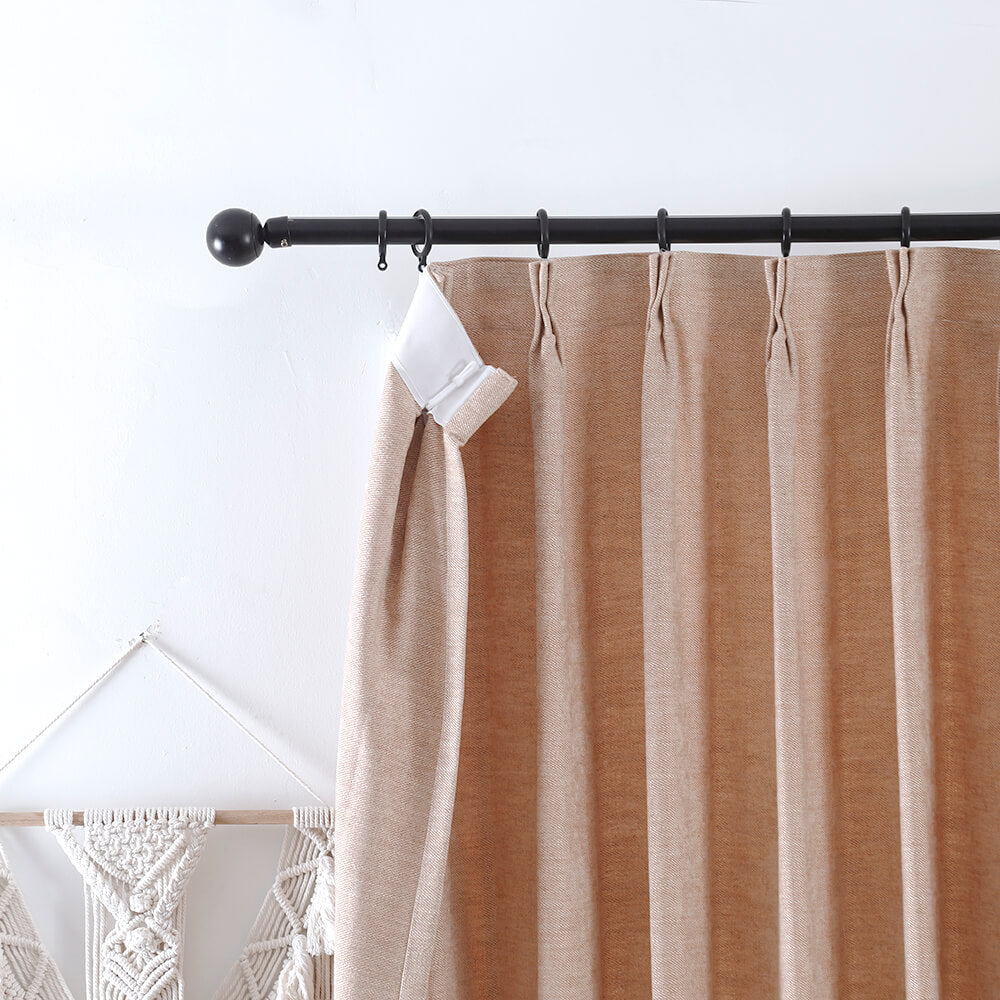 Chloe Cotton Chenille Touch Curtains & Drapes Pleated - VeilVeil