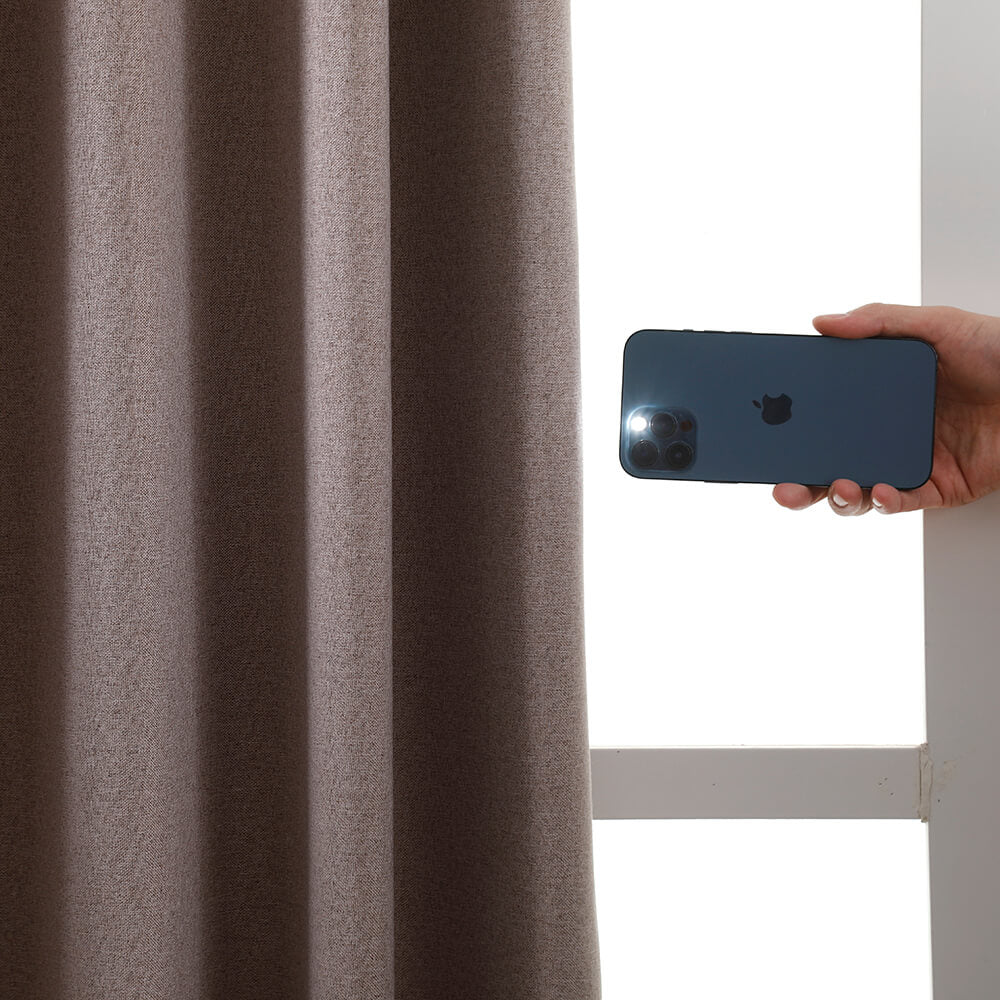 Grace Textured 100% Blackout Elegance Curtains & Drapes Soft Top - VeilVeil