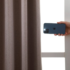 Grace Textured 100% Blackout Elegance Curtains & Drapes Soft Top - VeilVeil