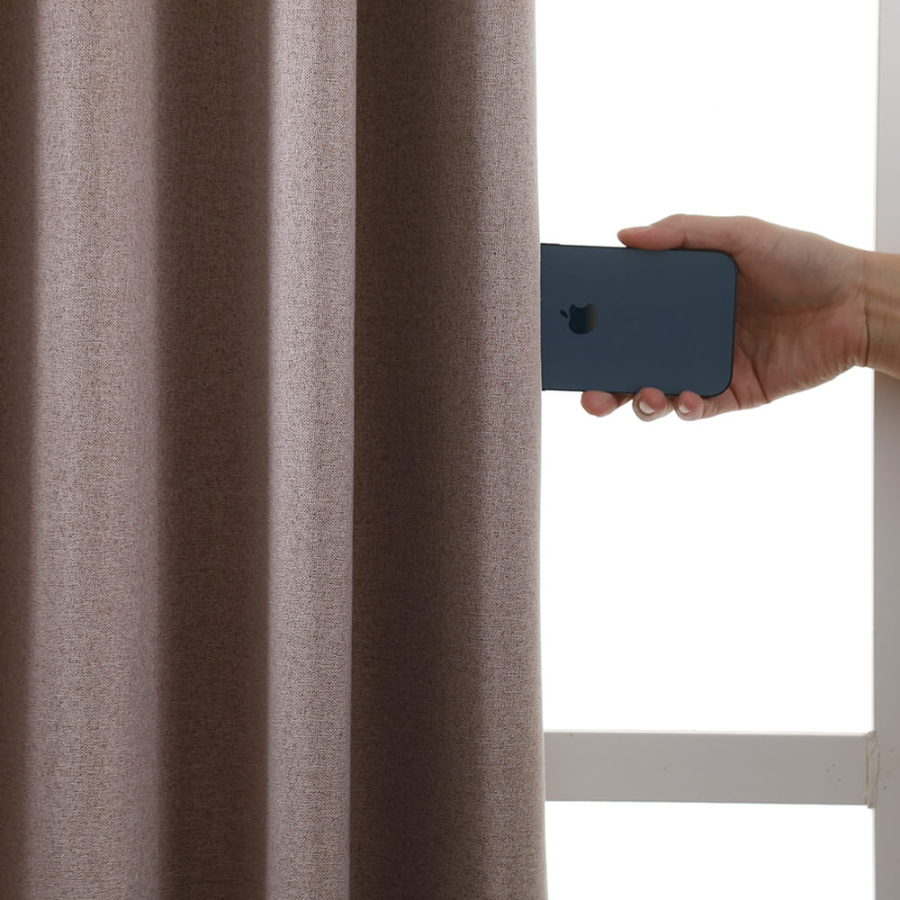 Grace Textured 100% Blackout Elegance Curtains & Drapes Soft Top - VeilVeil
