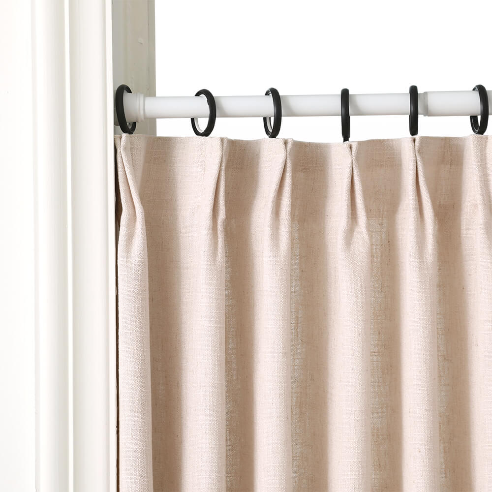 Luna Linen Sheer Cafe Curtains & Drapes Pleated - VeilVeil