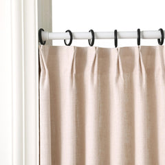 Luna Linen Sheer Cafe Curtains & Drapes Pleated - VeilVeil