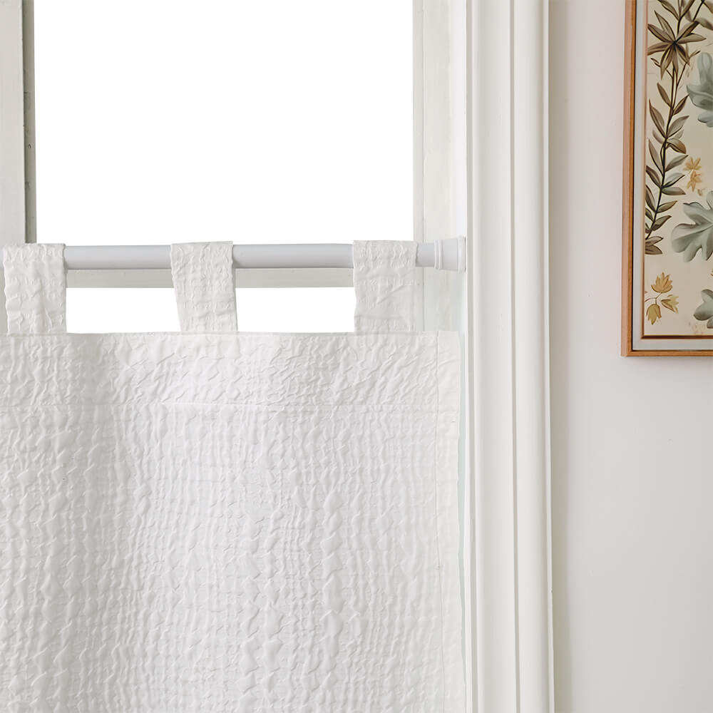 Luna Linen Sheer Cafe Curtains & Drapes Soft Top - VeilVeil