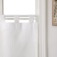 Luna Linen Sheer Cafe Curtains & Drapes Soft Top - VeilVeil