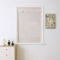 Madison Cotton-Poly Blend Fan-shaped Roman Shades - VeilVeil