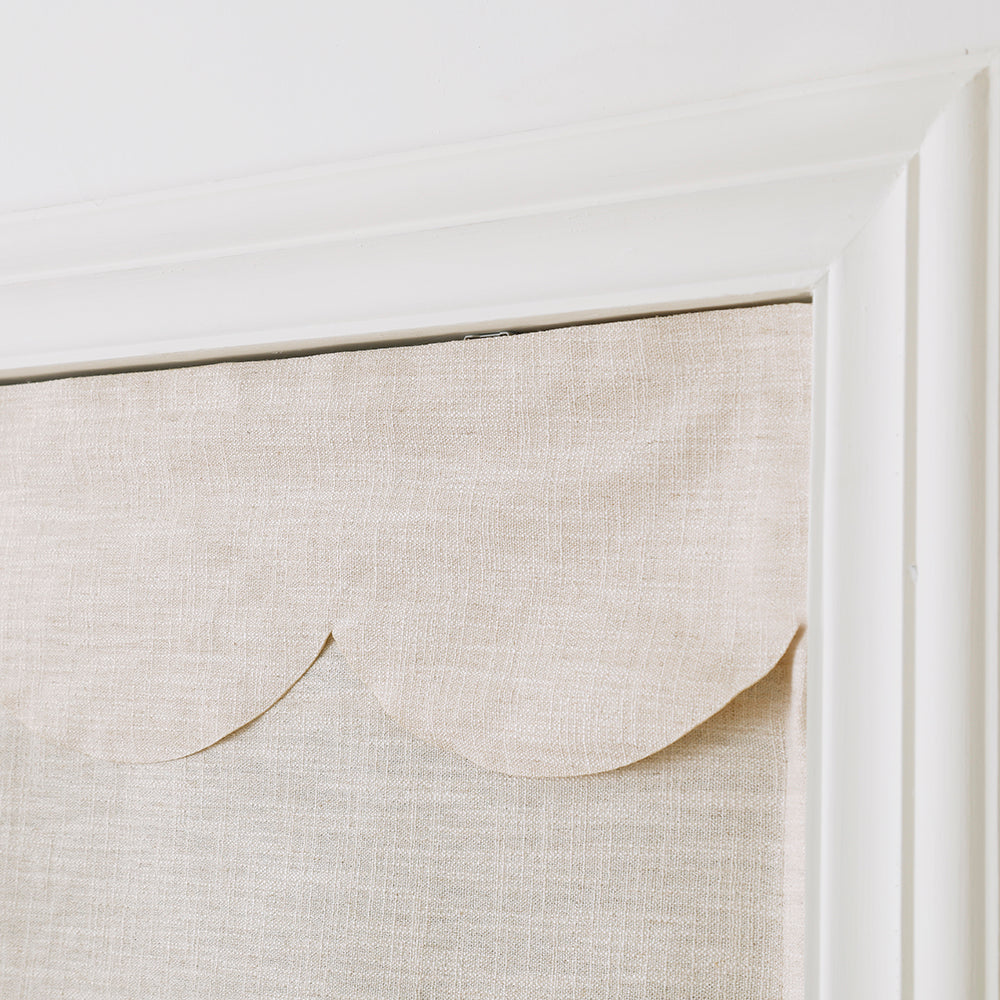 Madison Cotton-Poly Blend Fan-shaped Roman Shades - VeilVeil
