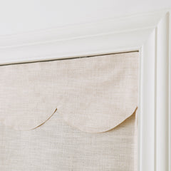 Madison Cotton-Poly Blend Fan-shaped Roman Shades - VeilVeil