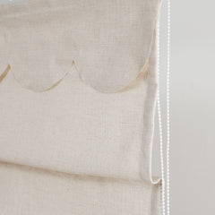 Madison Cotton-Poly Blend Fan-shaped Roman Shades - VeilVeil