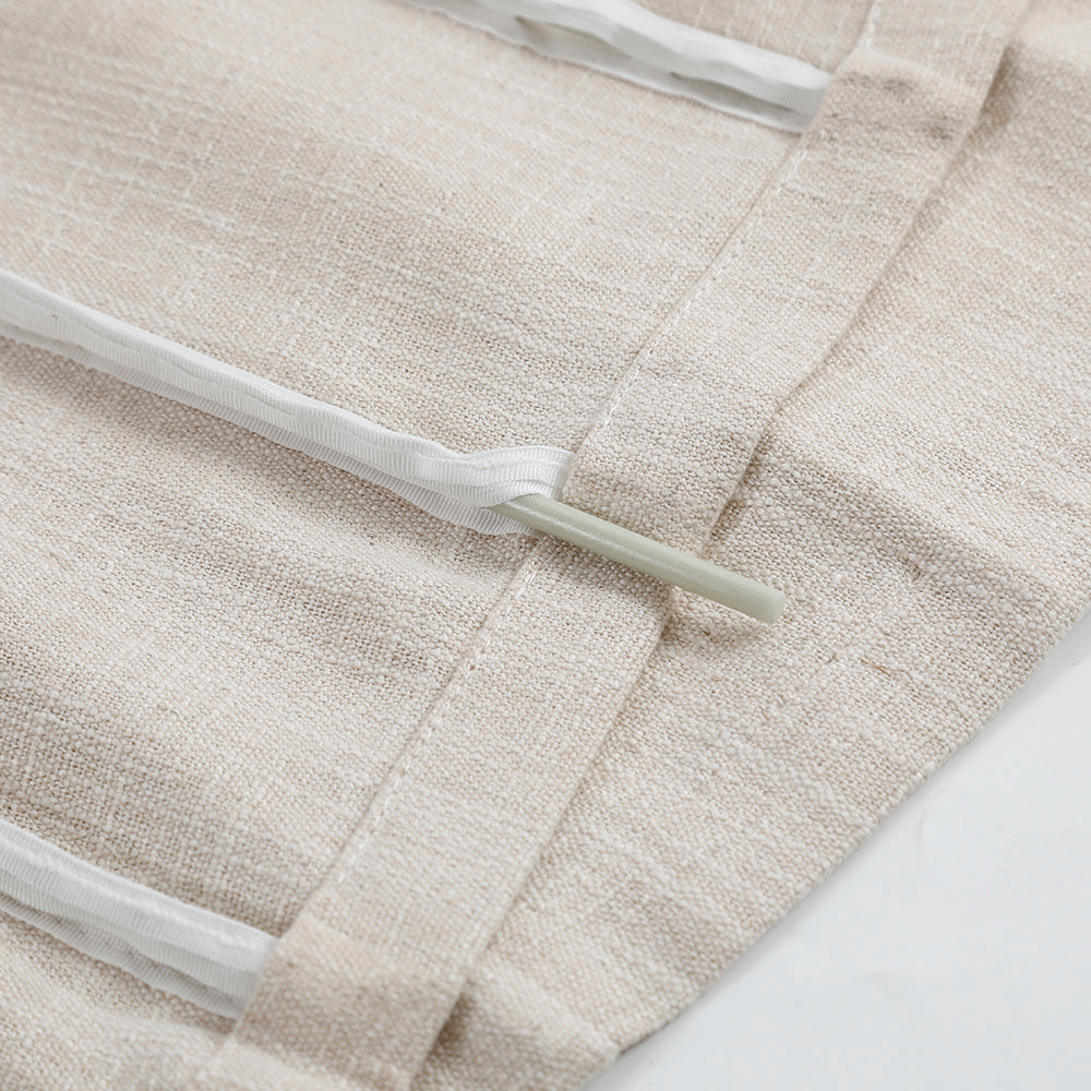 Madison Cotton-Poly Blend Fan-shaped Roman Shades - VeilVeil