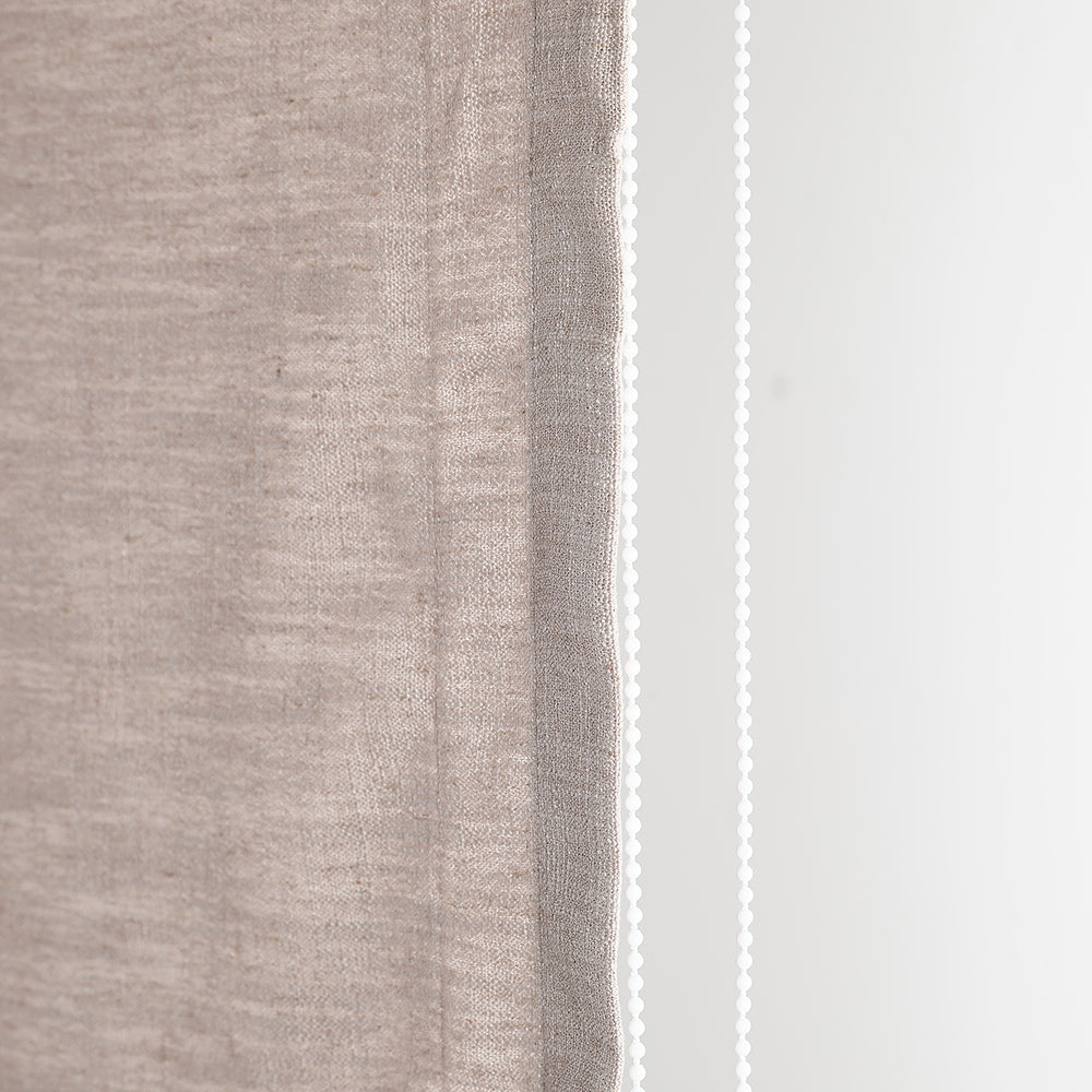 Luna Linen Sheer Relaxe Roman Shades - VeilVeil