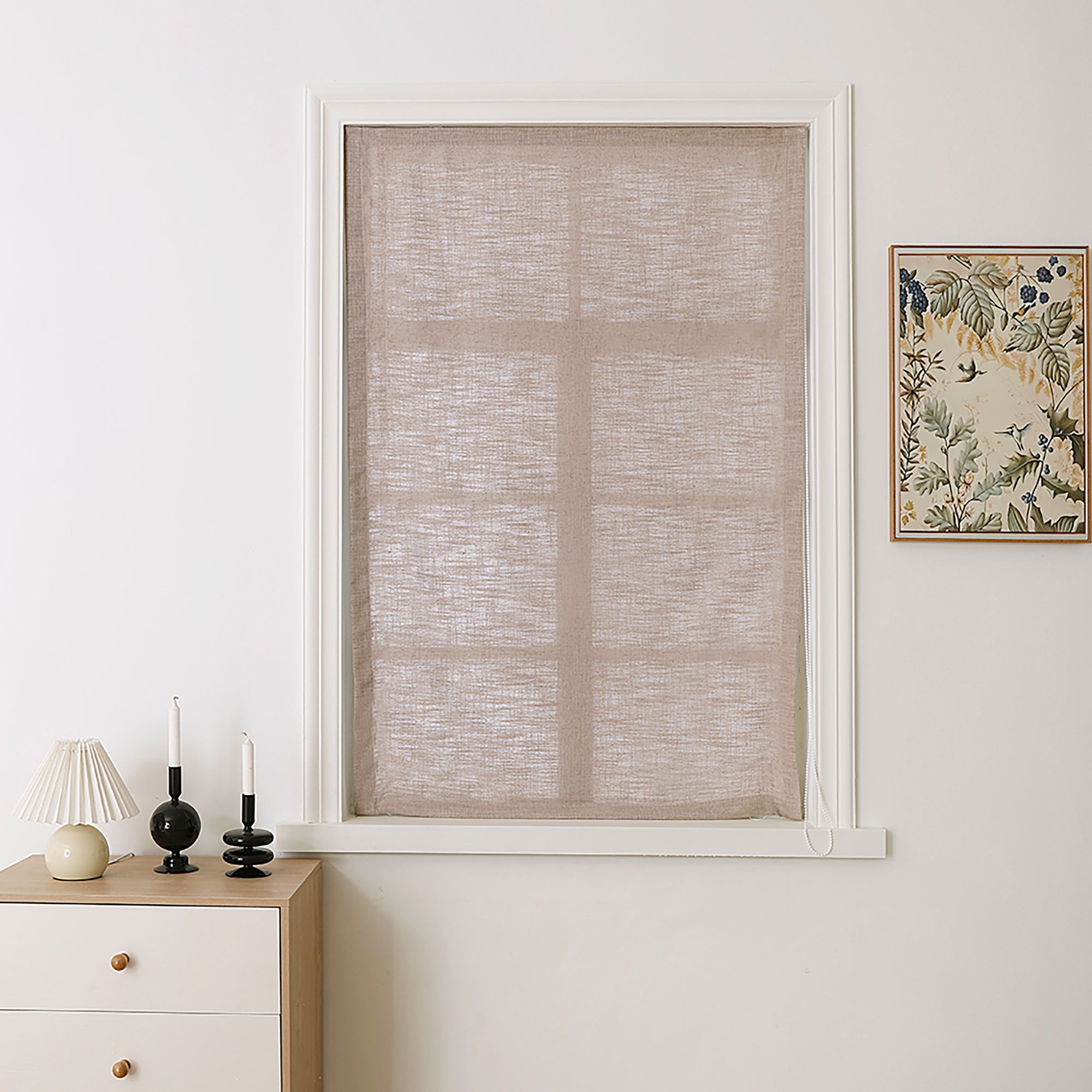 Luna Linen Sheer Relaxe Roman Shades - VeilVeil